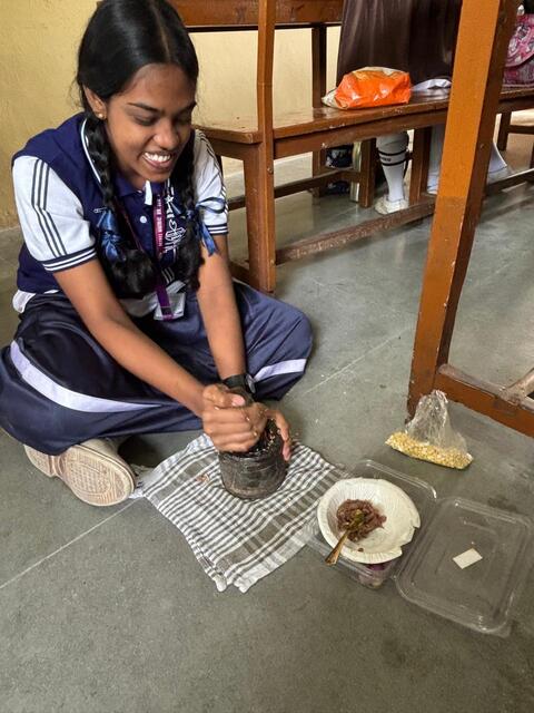 Fireless Cooking 2025 – Students Garnishing Dishes